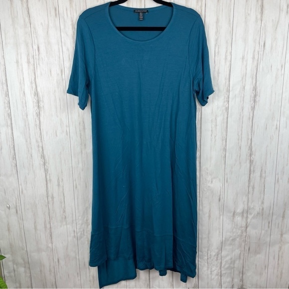 Eileen Fisher teal dress - Picture 1 of 5